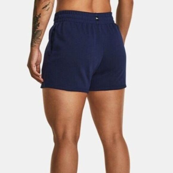 Under Armour 1380189-410 Women's Sz S Navy Project Rock Everyday Terry Shorts - Picture 11 of 11